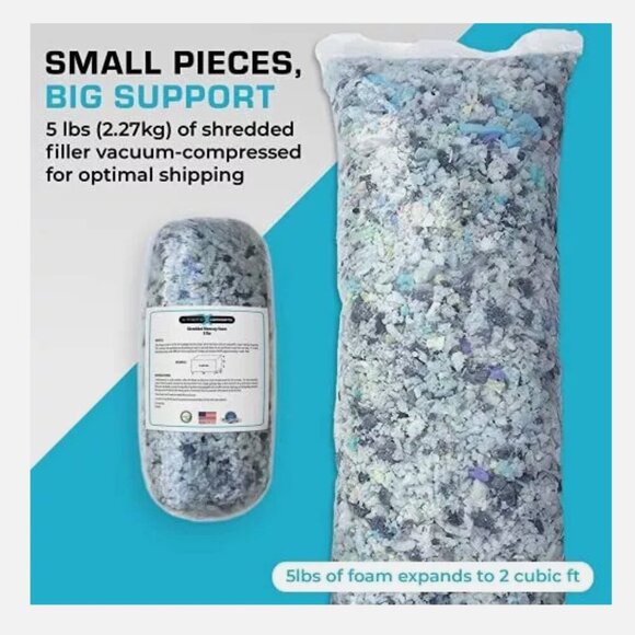 Filler Shredded‎ Memory Foam 5lb - Picture 8 of 11